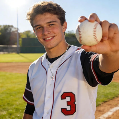 Inspiration Baseball Jersey Number Necklace Stainless Steel Charms Number Pendant for Men Women