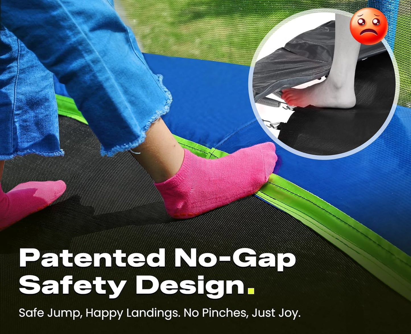 2500LBS Weight Capacity Rectangle Trampoline 13X23Ft Outdoor Square Gymnastics Trampolines with 10-Year Quality Assurance for Kids Adults Large Commercial Grade Rectangular Pro Trampoline