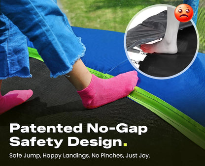 2500LBS Weight Capacity Rectangle Trampoline 13X23Ft Outdoor Square Gymnastics Trampolines with 10-Year Quality Assurance for Kids Adults Large Commercial Grade Rectangular Pro Trampoline