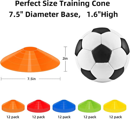 60/120 Pack Agile Soccer Cones with Portable Bags & Brackets,Sports Cones,Cones for Sports Training，Soccer Cones for Training，Soccer Training Equipment，Agile Soccer Cones Used for Football Training