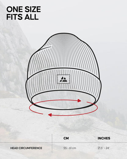 Sustainable Classic Beanie for Men & Women, Plain Kitted Hat
