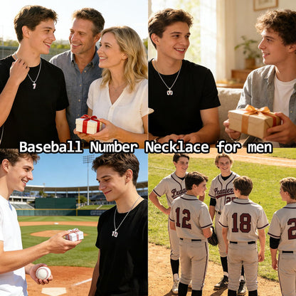 Inspiration Baseball Jersey Number Necklace Stainless Steel Charms Number Pendant for Men Women