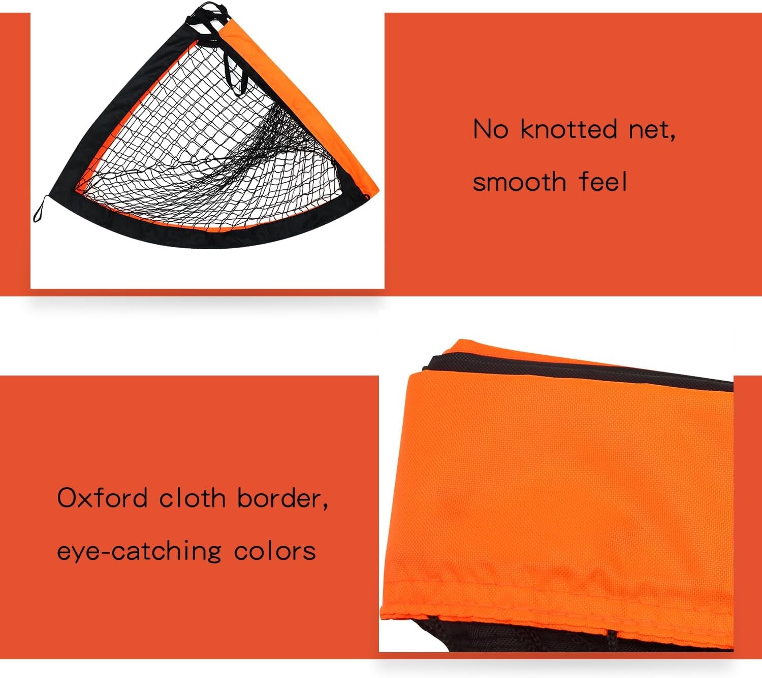 2 Pack 4’ X 3’ Size Portable Kid Soccer Goals for Backyard, Indoor and Outdoor Pop up Soccer Goals, Orange,